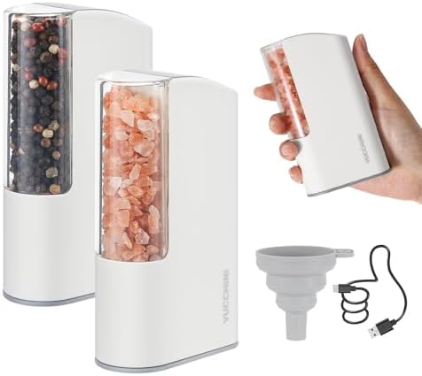 Vucumber Electric Salt and Pepper Grinder Set