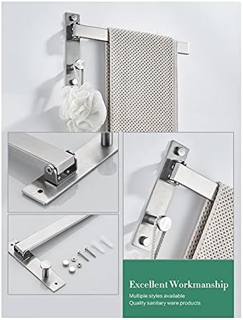 Wall-Mounted Towel Rail Flexible Swivel-rotation Braised Bathroom Towel Holder