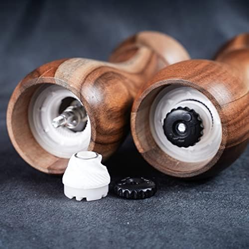 Salt and Pepper Grinder Set with Mill Tray Set of 2