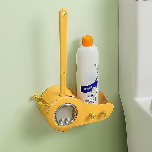 Wall-Mounted Toilet Brush with Snail Shape Holder