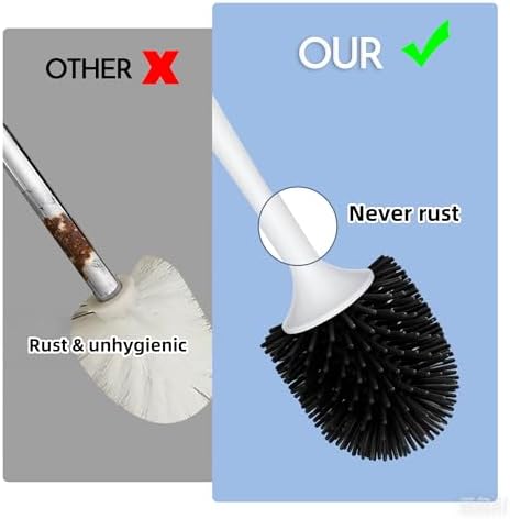 ABSOFINE Silicone Toilet Brush Set