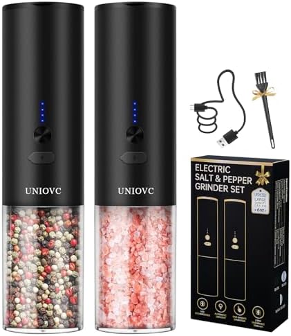 Vivid Salt Pepper Grinder Set with LED Light