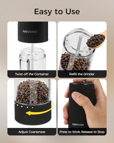 Elevate your Kitchen with Newise Rechargeable Salt Pepper Set