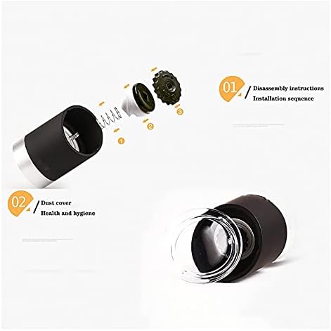 Refillable Salt and Pepper Mills Stainless Steel Glass Design