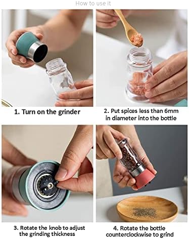 Adjustable 2-Pack Salt Pepper Mill Set
