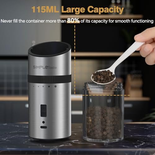 High-Quality Rechargeable Salt Pepper Mill Set Perfect for Cooking Dining Traveling