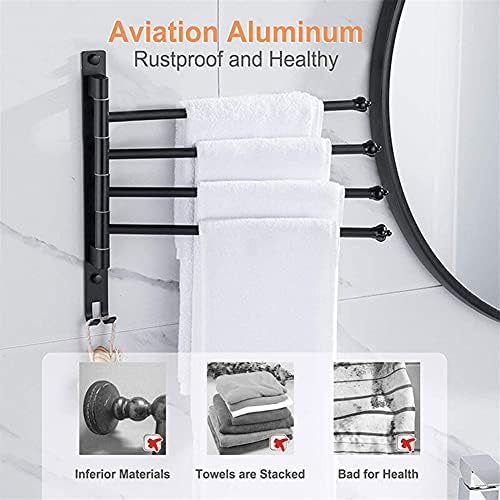 Premium Towel Rail for Bathroom - Matte BlackChrome