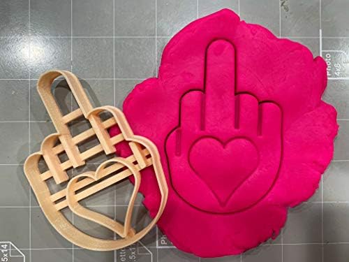 Middle Finger Heart Cookie Cutter