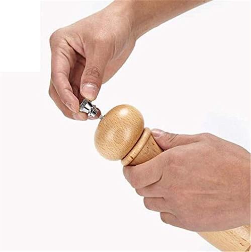 ENTIRELY NATURAL Biodegradable rustic wooden salt and pepper grinder set