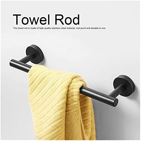 ALDEPO Black Stainless Steel Towel Rail 30cm for Bathroom Towel Organizer