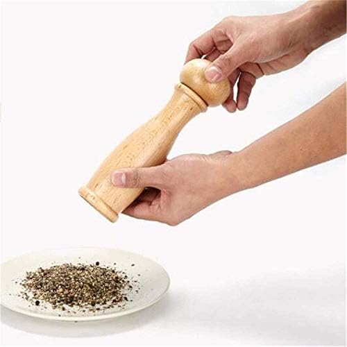 ENTIRELY NATURAL Biodegradable rustic wooden salt and pepper grinder set