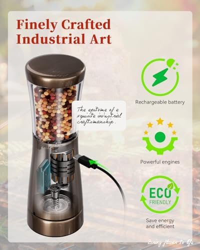Parse Precision The Smart Electric Salt Pepper Grinder Set