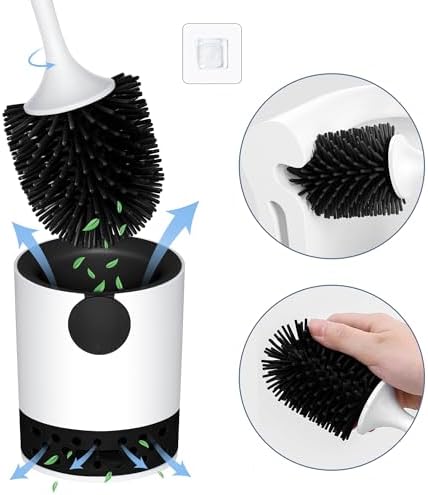 ABSOFINE Silicone Toilet Brush Set