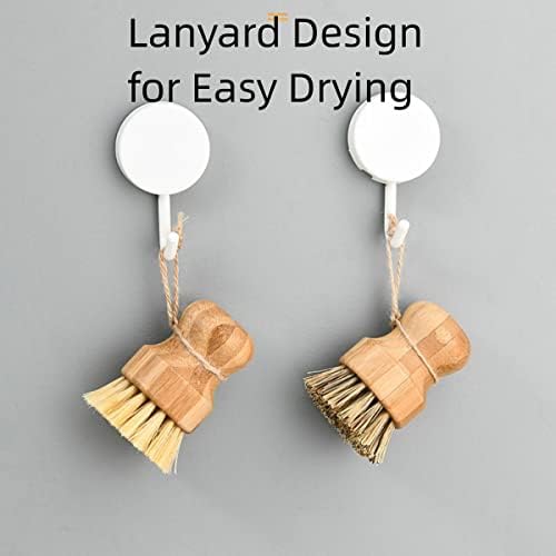 Premium Eco-Friendly Bamboo Dish Brush Set for Kitchen Cleaning