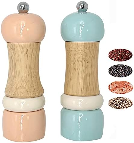 Elegant 6-Inch Salt Pepper Mill Set