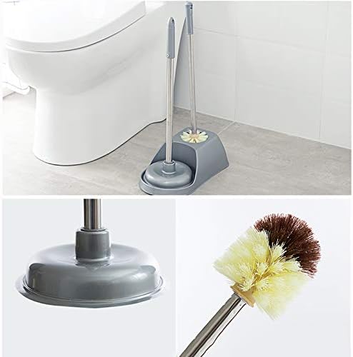 Long-Handled Toilet Plunger Brush Set Efficient Modern Design
