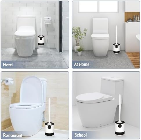 ABSOFINE Silicone Toilet Brush Set