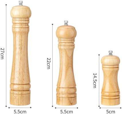 Manual Salt and Pepper Shakers wCeramic Grinders Adjustable Coarseness
