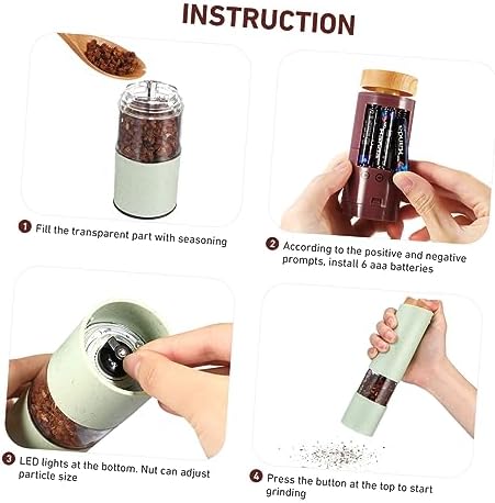 Cabilock Electric Salt Pepper Mill Set - Coarse to Fine Settings