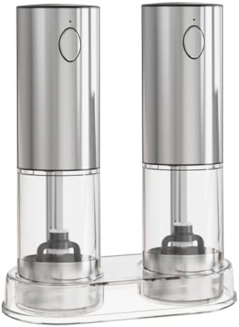 Electric Salt Pepper Grinder Set USB Rechargeable