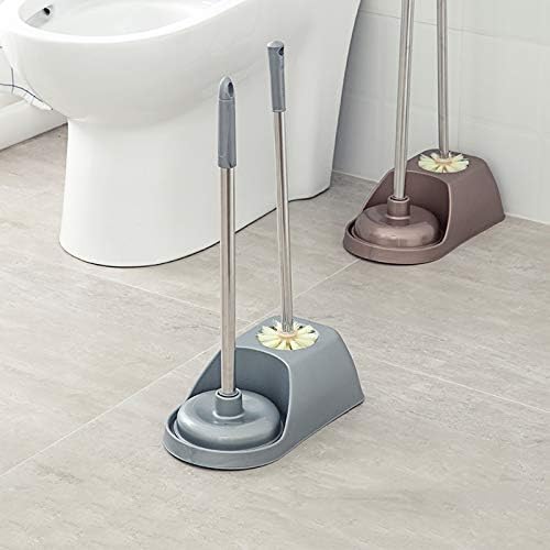 Long-Handled Toilet Plunger Brush Set Efficient Modern Design