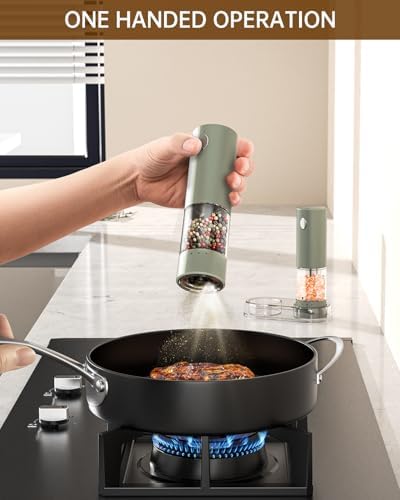 Circle Joy Salt Pepper grinder with LED light USB charging