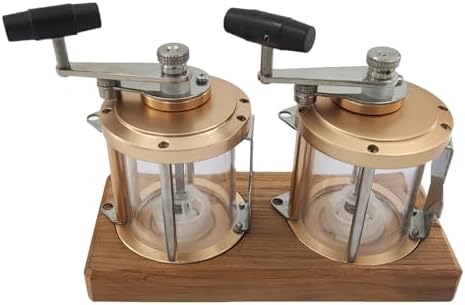 Deep Sea Fishing Reels Salt Pepper Grinder Set with Wooden Plate