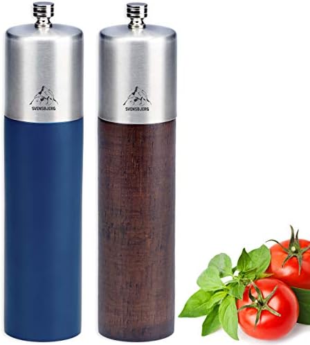 Svensbjerg Salt and Pepper Grinder Set Blue Red Wooden