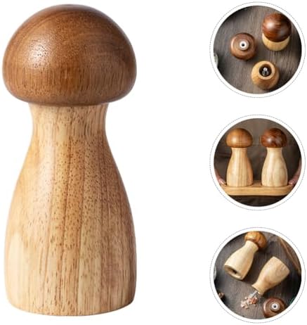 Zerodeko Adjustable Wooden Salt Pepper Mill - Refillable Design