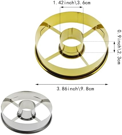 High-Quality Stainless Steel 2-Piece Doughnut Cutters 386-inch