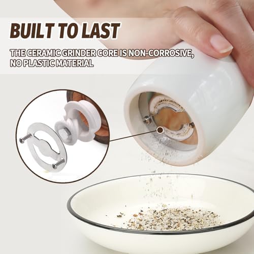 SHIKORI Manual Wooden Salt Pepper Mills Set