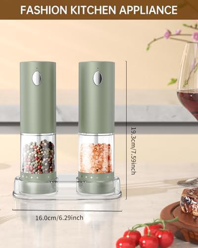 Circle Joy Salt Pepper grinder with LED light USB charging