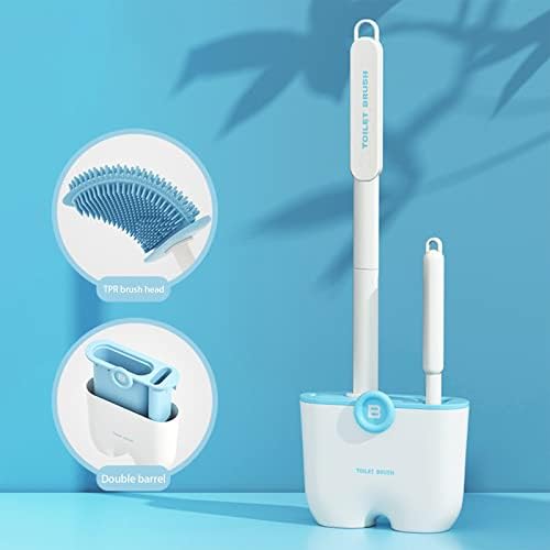 Dual-Action Toilet Brush Set with Slit CombBrush for Efficient Bathroom Cleaning