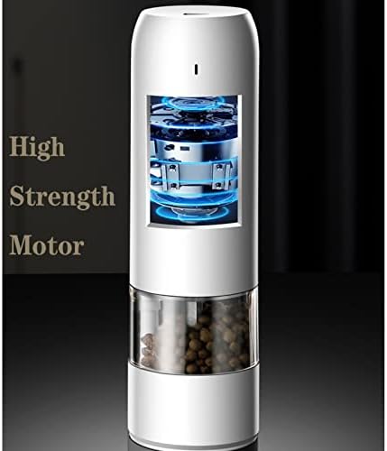 USB Rechargeable Electric Salt and Pepper Grinder Set with LED Light