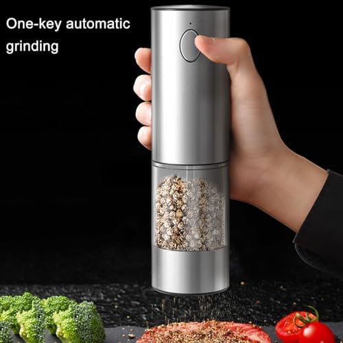 Electric Salt Pepper Grinder Set USB Rechargeable