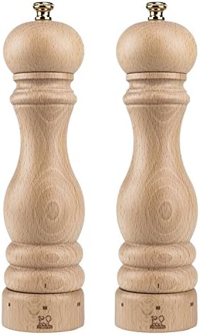 Peugeot Paris USelect 9-Inch Pepper Salt Mill Set Natural Beechwood
