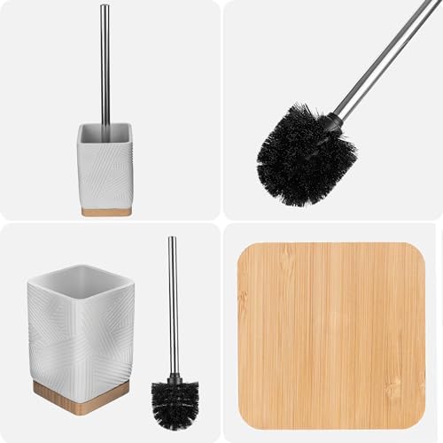 KADAX Square White Toilet Brush Set
