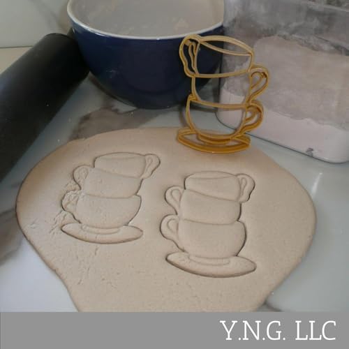 Teacups Detailed Shape Cookie Cutter USA Made