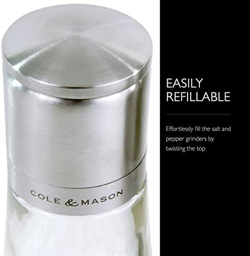 Stainless Steel Salt Pepper Mill Set