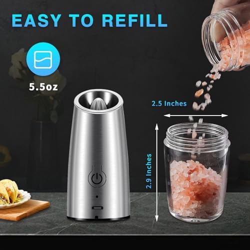 HaomacroRechargeable Electric Salt Pepper Grinder Set