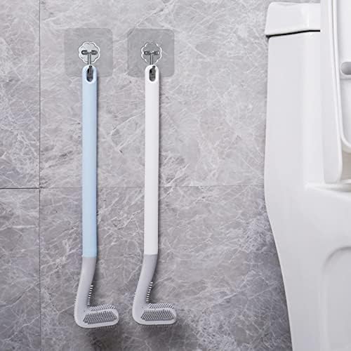 Efficient Long-Handle Toilet Brush Soft Durable