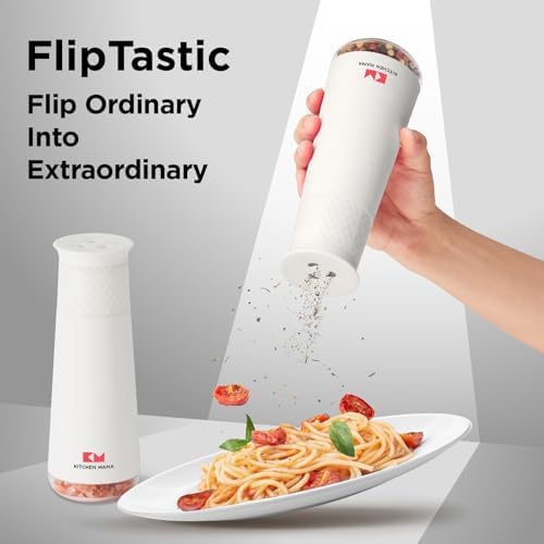 Kitchen Mama - Kitchen Mama Rechargeable Gravity Salt and Pepper Grinder Set