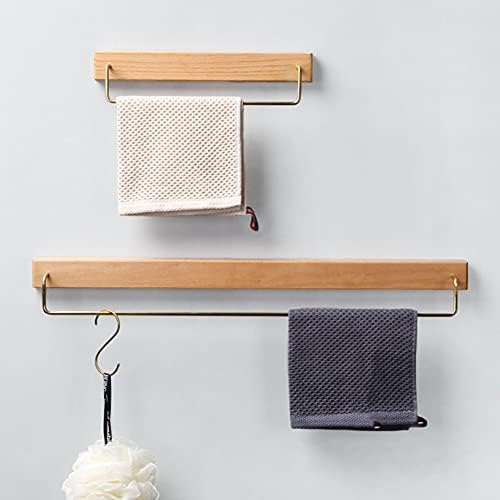 DCIUSTFHE Solid Wood Towel Rail Durable Bathroom Organizer