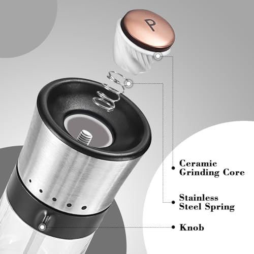 Compact Salt Pepper Grinder Set 475 lbs