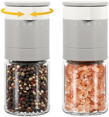 Vucchini External Adjustable Salt and Pepper Grinder Set