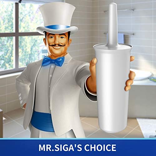 Durable Toilet Bowl Brush Holder Set by MRSIGA