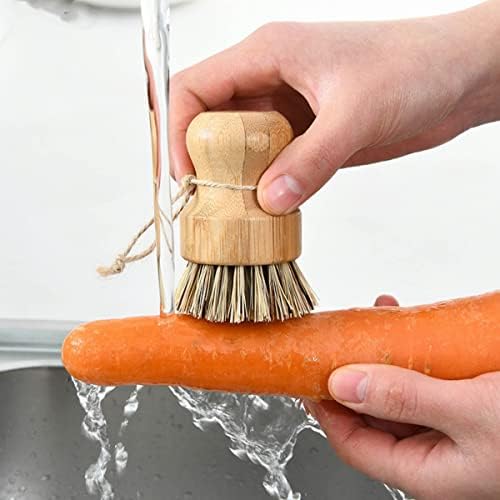 Premium Eco-Friendly Bamboo Dish Brush Set for Kitchen Cleaning