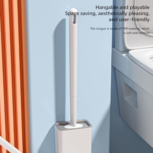 Durable Silicone Toilet Brush with Wall Mount Set