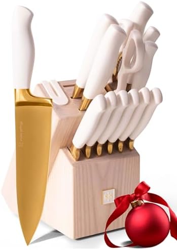 Styled Settings 17-Piece White and Gold Kitchen Set