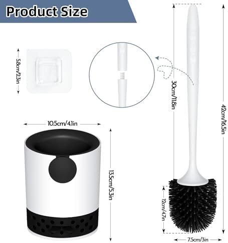 ABSOFINE Silicone Toilet Brush Set